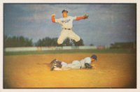 1953 Bowman Color #33 Pee Wee Reese Baseball Card