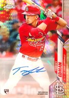 2020 Topps Chrome Update Autographs #TE Tommy Edman X-Fractor Baseball Card