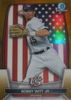 2023 Bowman Chrome World Baseball Classic Flag #WBC85 Bobby Witt Jr. Gold Baseball Card