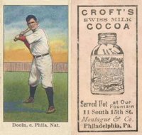 1909 Croft's Cocoa # Red Dooin Baseball Card