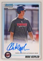 2010 Bowman Chrome Prospects #BCP203 Max Kepler Refractor-Autograph Baseball Card
