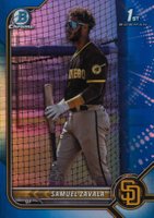2022 Bowman Chrome Prospects #BCP203 Samuel Zavala Blue Refractor Baseball Card