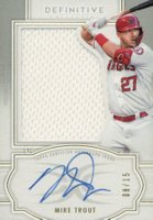 2020 Topps Definitive Collection Autograph Relic Collection  #ARCMT Mike Trout Baseball Card