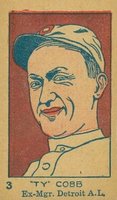 1926 Strip Card #3 Ty Cobb Ex-Mgr. Baseball Card
