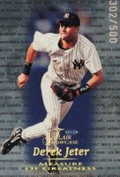 1999 Flair Showcase Measure of Greatness #7 Derek Jeter Baseball Card