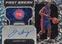 2022 Panini Prizm Fast Break Rookie Autographs #FBRJIP Jaden Ivey Basketball Card
