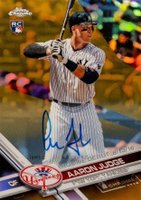 2017 Topps Chrome Update #HMT50 Aaron Judge Autograph-Gold Refractor Baseball Card