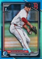 2024 Bowman Draft #BDC63 Payton Tolle Chrome-Sky Blue Refractor Baseball Card