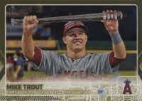 2015 Topps Update #US227 Mike Trout Gold Baseball Card