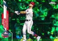 2020 Topps Chrome Update Sapphire Edition #279 Bryce Harper Green Baseball Card