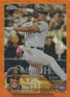 2023 Topps Chrome #100 Juan Soto Orange Wave Refractor Baseball Card