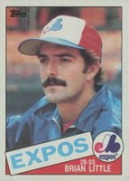 1985 Topps #257 Bryan Little Error-Name Spelled Brian on Front Baseball Card