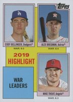 2020 Topps Throwback Thursday #18 Alex Bregman/Cody Bellinger/Mike Trout Baseball Card