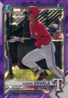 2021 Bowman Draft Chrome Sapphire Edition #BDC101 Aaron Zavala Purple Baseball Card