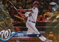 2018 Topps Chrome Update #HMT98 Juan Soto Gold Refractor Baseball Card