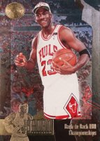 1995 SP Jordan Collection #JC22 Michael Jordan Back-to-Back NBA Championships Basketball Card