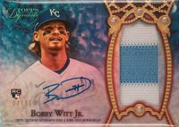 2022 Topps Dynasty Autographed Patch #DAPBW3 Bobby Witt Jr. Baseball Card