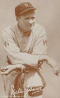 1980 Hall of Fame Exhibits # Walter Johnson Sepia Baseball Card