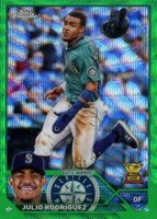 2023 Topps Chrome #200 Julio Rodriguez Green Wave Refractor Baseball Card