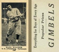 1916 Gimbels #182 Hans Wagner Baseball Card