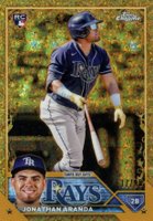 2023 Topps Gilded Collection #52 Jonathan Aranda Mini Diamond Gold Etch Baseball Card