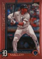 2025 Topps Chrome Logofractor Edition #224 Justyn-Henry Malloy Rose Gold Refractor 1/1 Baseball Card