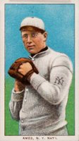 1909 White Borders Sovereign #7 Red Ames Hands At Chest Baseball Card