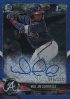 2018 Bowman Chrome Prospects Autographs #BCPAWCO William Contreras Blue Mojo Baseball Card