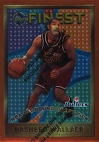 1995 Finest #114 Rasheed Wallace w/Coating Basketball Card