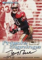 1999 Donruss Private Signings # Jerry Rice Football Card