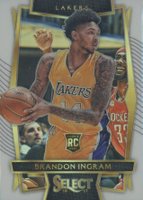 2016 Panini Select #91 Brandon Ingram White Prizm Basketball Card