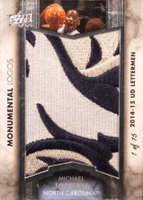 2014 Upper Deck Lettermen Monumental Logos Patch #ML-JO Michael Jordan Basketball Card