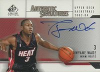 2003 SP Signature Authentic Signature #AS-DW Dwyane Wade Gold Basketball Card