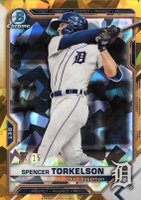 2021 Bowman Draft Chrome Sapphire Edition #BDC20 Spencer Torkelson Gold Baseball Card
