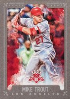 2017 Panini Diamond Kings #67 Mike Trout Gray Jersey-Grey Framed Baseball Card