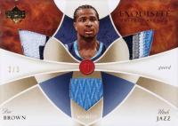 2007 Upper Deck Exquisite Collection Triple Patches #DB Dee Brown Gold Basketball Card