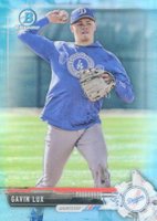 2017 Bowman Draft #BDC171 Gavin Lux Chrome-Sky Blue Refractor Baseball Card