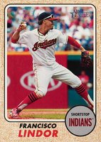 2017 Topps Heritage  #419 Francisco Lindor Action Baseball Card