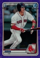 2020 Bowman Chrome Prospects #BCP144 Jarren Duran Purple Refractor Baseball Card