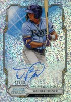 2019 Bowman Sterling Prospect Autographs #WF Wander Franco Speckle Refractor Baseball Card