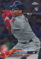 2018 Topps Chrome #25 Rafael Devers Batting Baseball Card