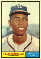 1961 Topps #164 Felix Mantilla Baseball Card