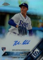 2016 Topps Chrome Rookie Autographs #RA-BS Blake Snell Refractor Baseball Card
