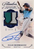 2022 Panini Flawless Signature Prime Materials #SPMJR Julio Rodriguez Sapphire Baseball Card