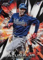 2018 Topps Fire  #109 Ronald Acuna Jr. Baseball Card