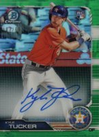 2019 Bowman Rookie Autographs Chrome #KT Kyle Tucker Green Refractor Baseball Card