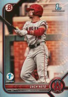 2022 Bowman Draft 1st Edition #18 Zach Neto Sky Blue Foil Baseball Card
