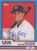 2010 Topps Chrome USA Baseball Autographs #USA-20 George Springer Baseball Card