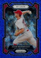 2024 Panini Prizm #47 Adam Wainwright Blue Shimmer Fotl Baseball Card