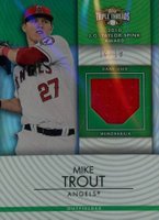 2012 Topps Triple Threads Unity Relics #24 Mike Trout Emerald Baseball Card